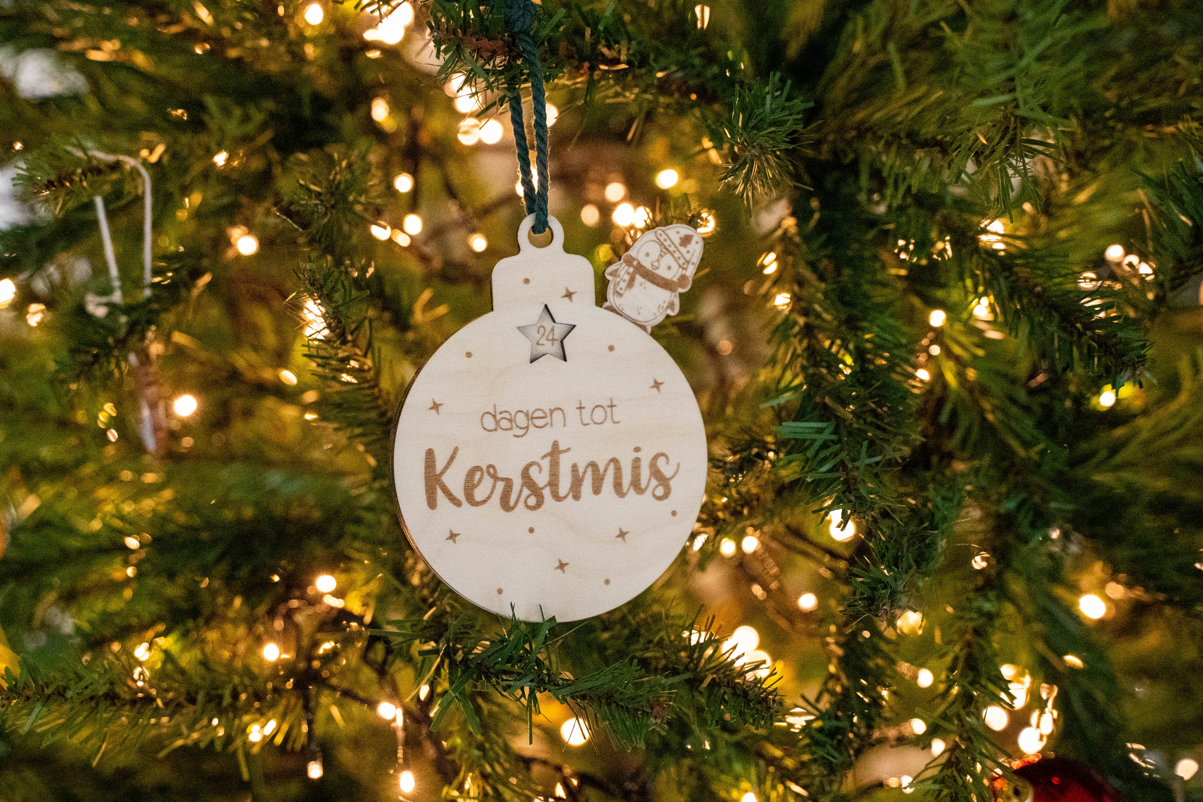 Aftelkalender Kerstmis hanger