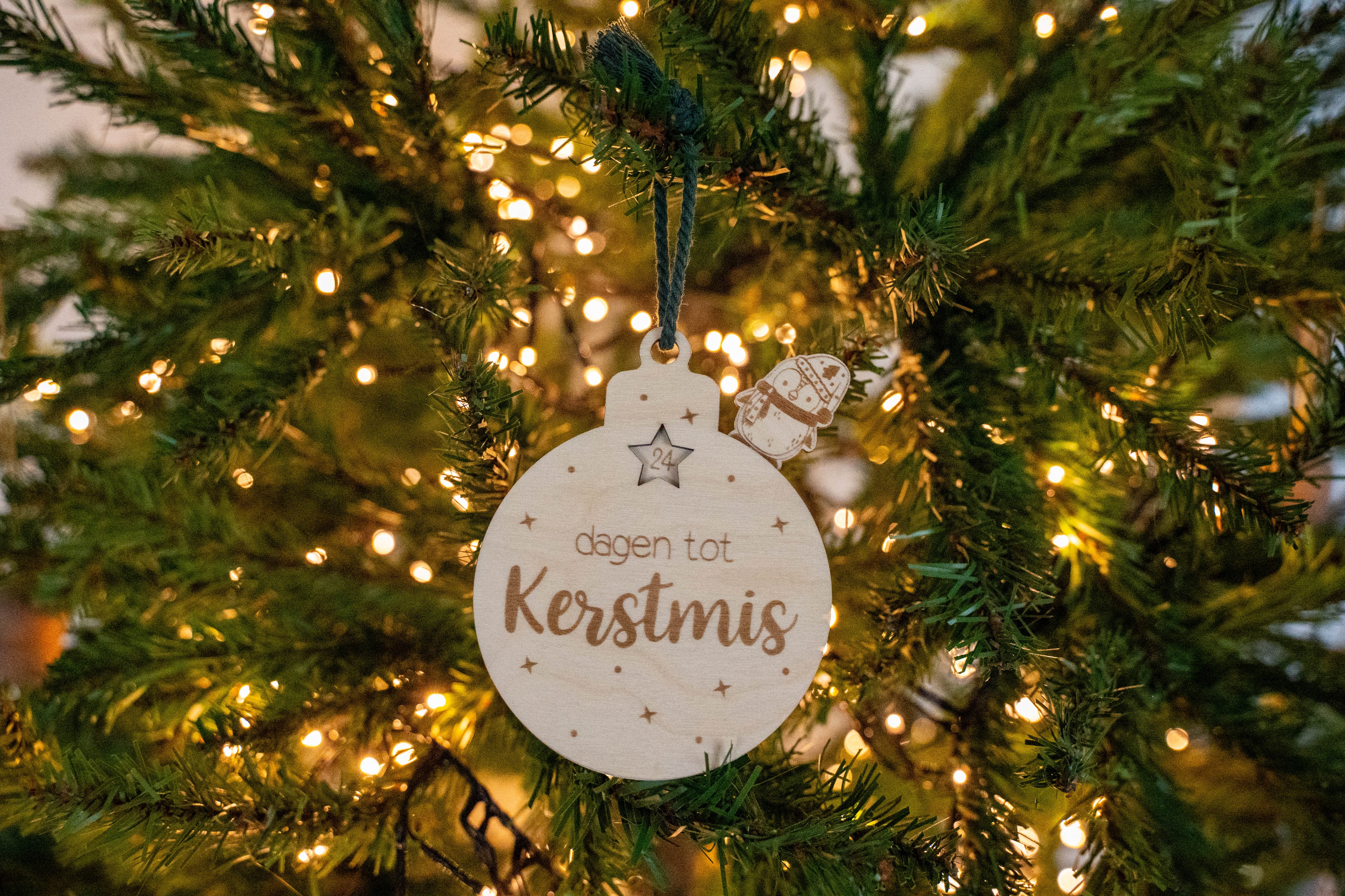 Aftelkalender Kerstmis hanger