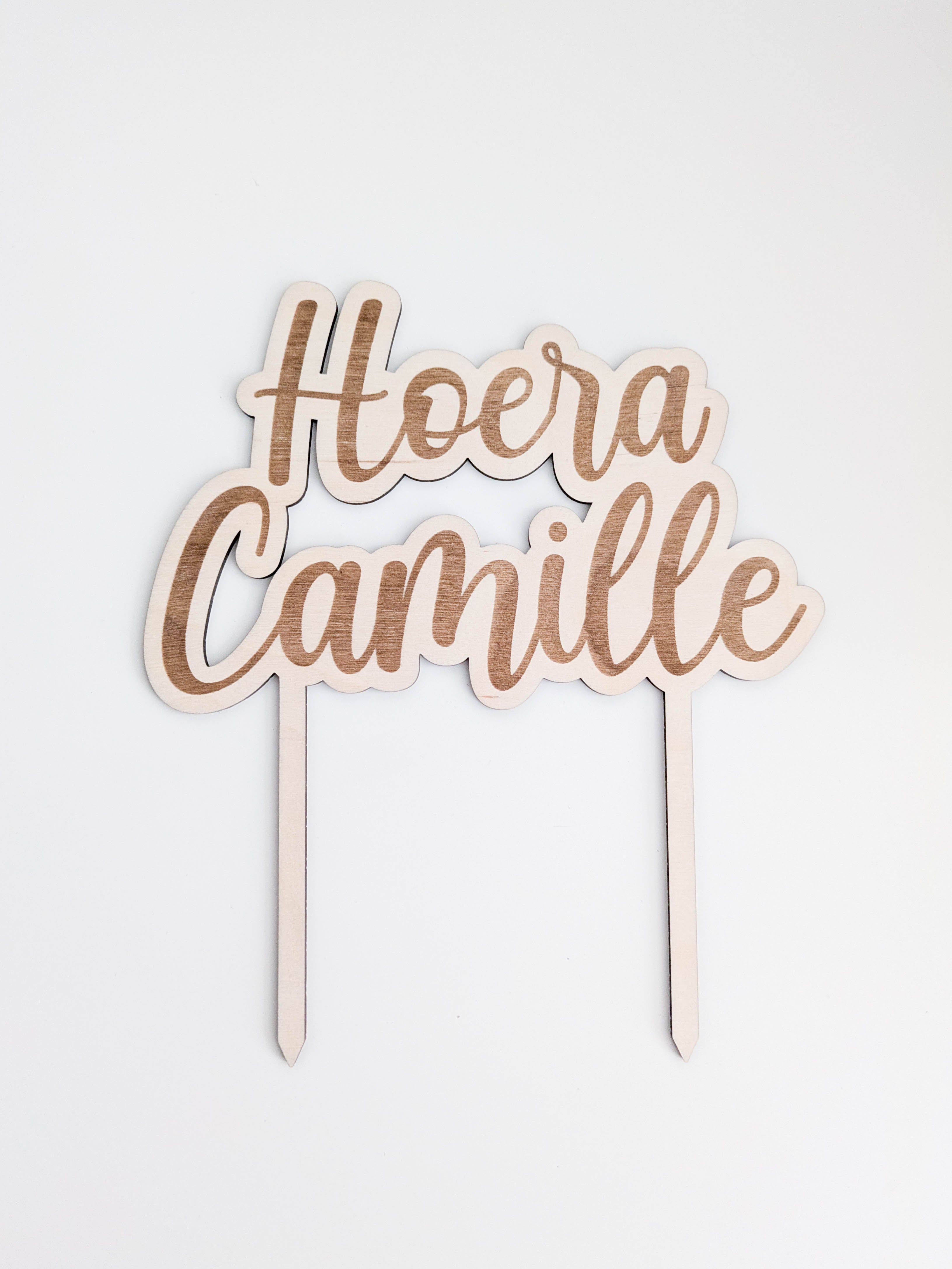 Caketopper met naam