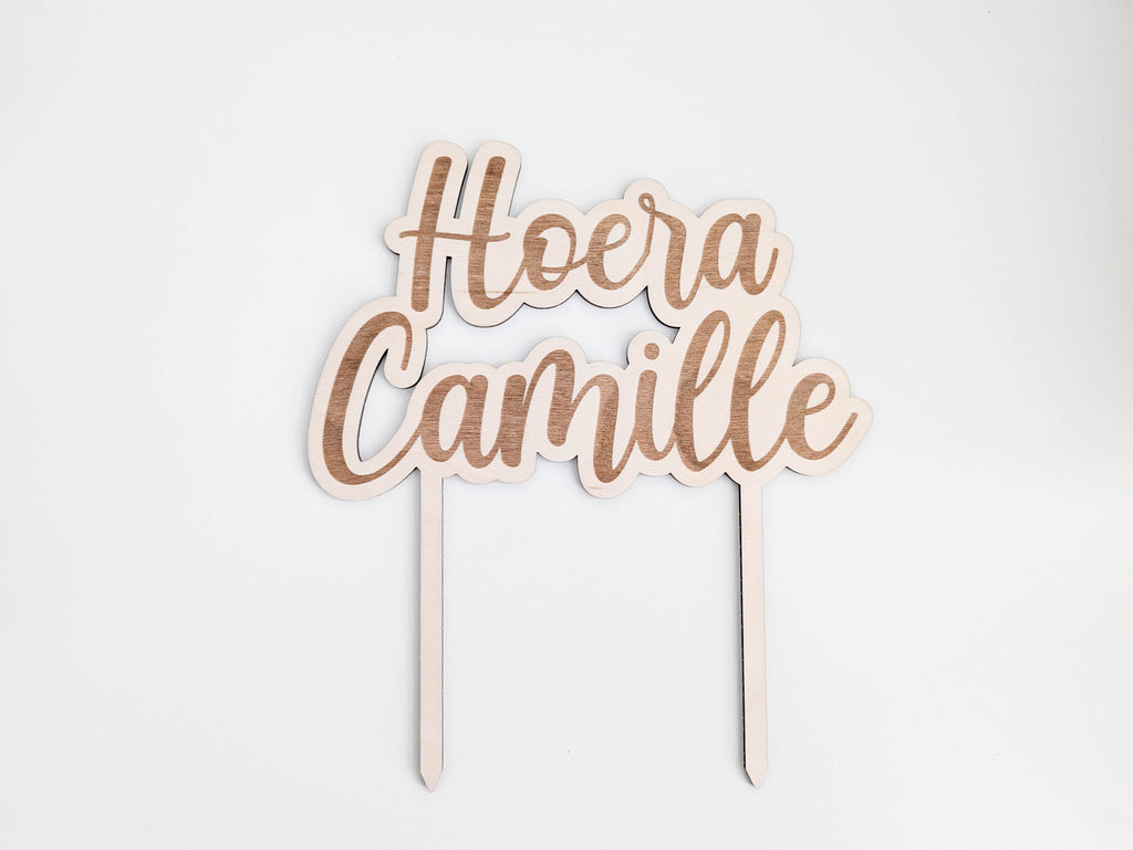 Caketopper met naam